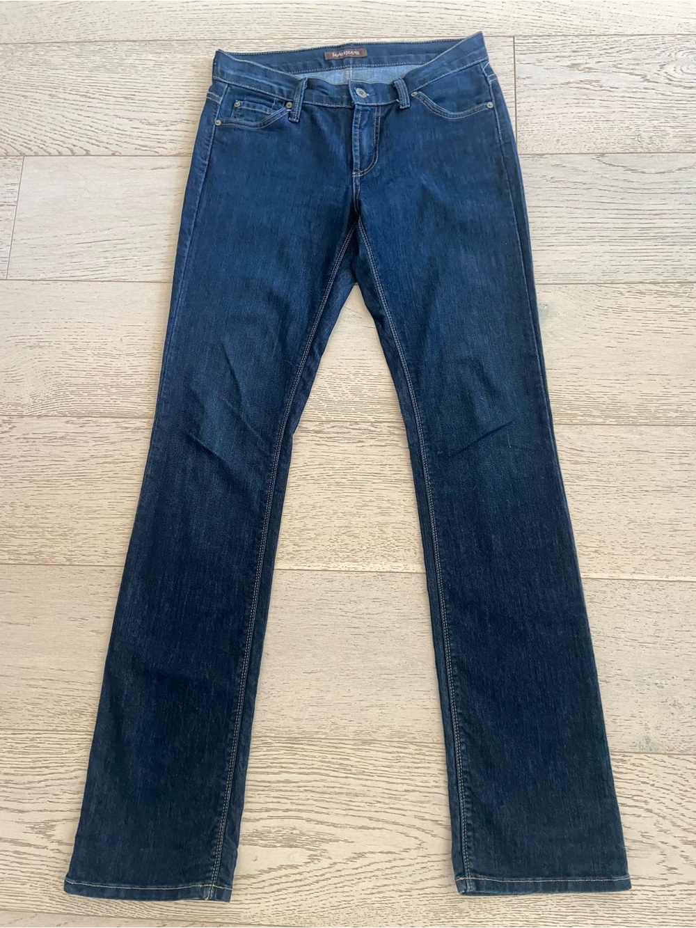 Low Rise Straight Leg Jeans 28 James Jeans Tommy Dark Wash 33" Inseam Tall Y2K - Picture 2 of 9
